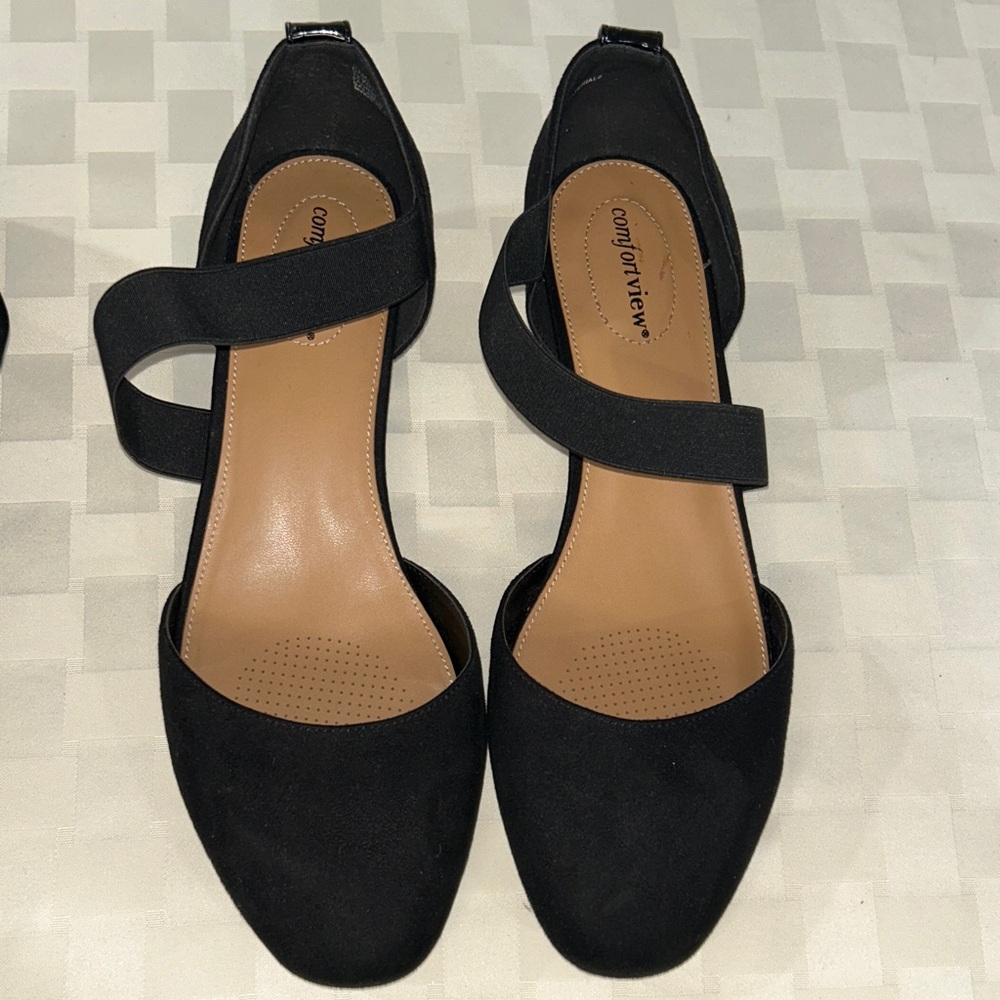 Comfortview Camilla Black Women's Pumps